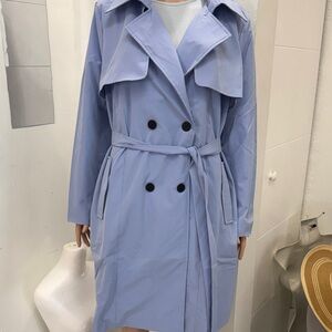Women's Light Blue Trench Coat